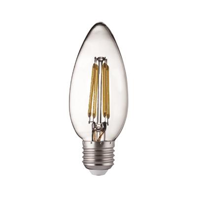 E27 LED Filament Candle Lamp - 6W, 540Lm, Warm White