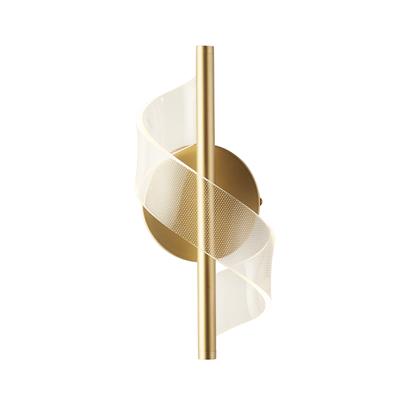 Lux & Belle LED Wall Light-Painted Gold Metal & Clear Acryli