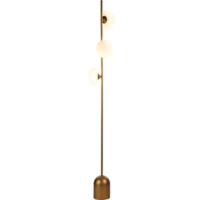 Lux & Belle 3Lt Floor Lamp - Gold Metal & Opal Glass